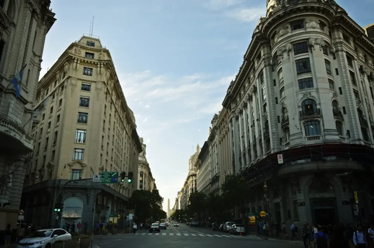 Best eSIM for Argentina: Buenos Aires city street with classic European-style architecture