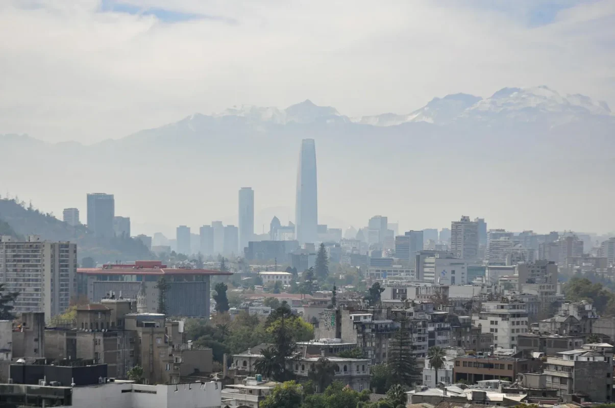 Best eSIM for Chile: Santiago skyline with the Andes mountains in the background