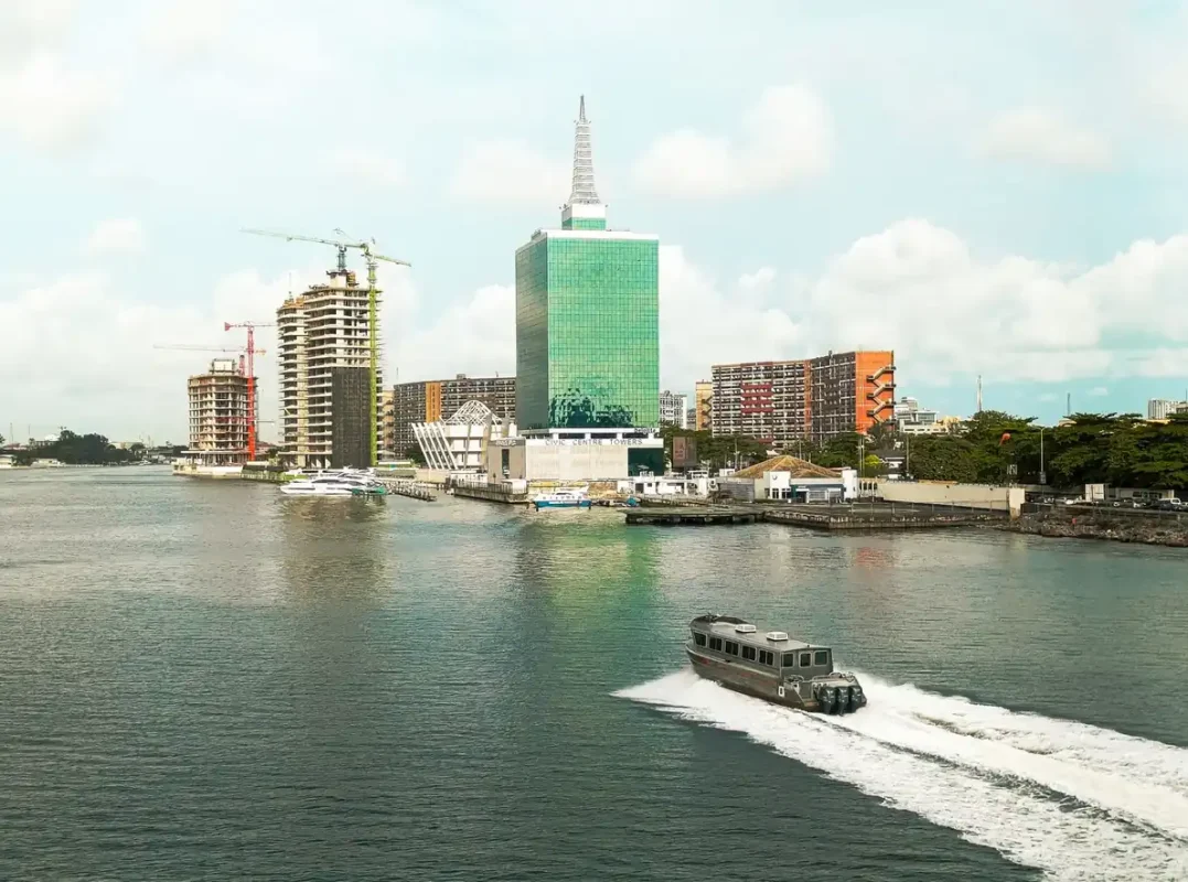 Best eSIM for Nigeria: the modern Lagos skyline and lagoon