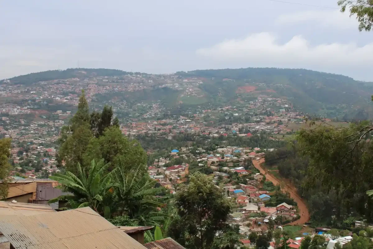 Best eSIM for Rwanda: aerial view of Kigali city
